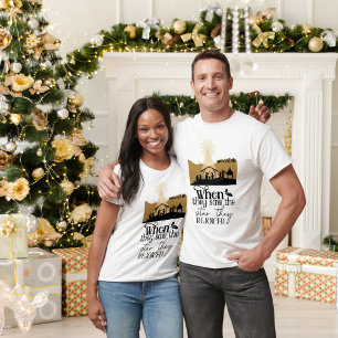 Als sie den Stern sahen, freuten sie sich über die T-Shirt