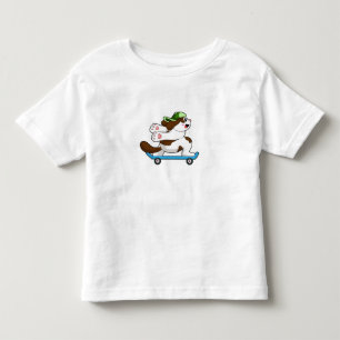 Als Skater mit Skateboard Kleinkind T-shirt