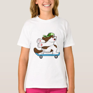 Als Skater mit Skateboard T-Shirt