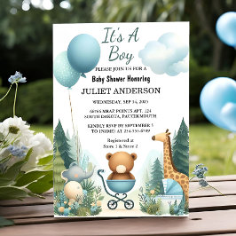 Als Soft Boho Bear Blue Cube Begrüßung Baby Boy Du Einladung