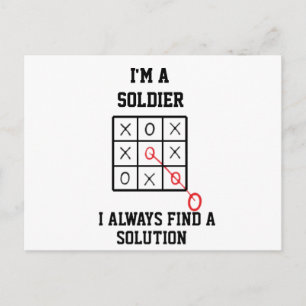 Als Soldat finde ich immer eine Lösung Postkarte