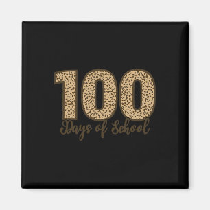 Als T-Shirts Cheetah Leopard 100 Tage der Schule Magnet