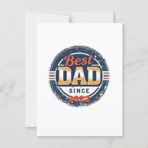 Als Vater geboren – Personalisierte Jahres Vintage Postkarte