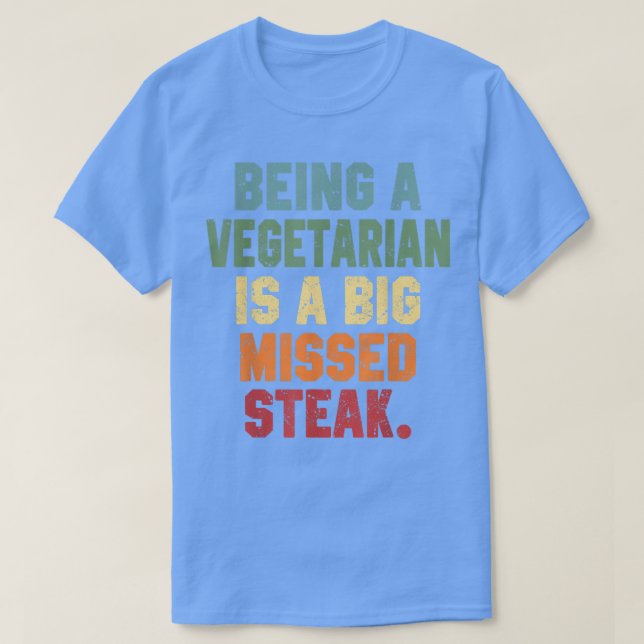 Als vegetarischer Vater von Fleisch Joke Grilling  T-Shirt (Design vorne)
