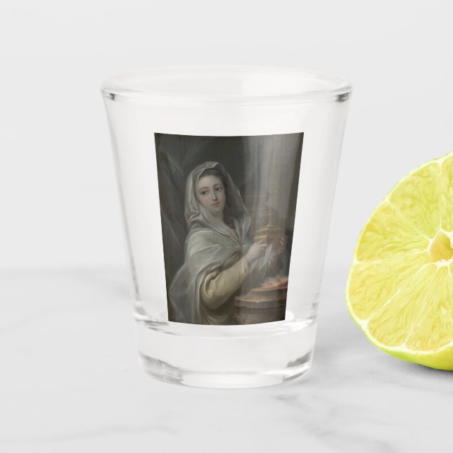 Als Vestal-Jungfrau porträtierte Frau (antikes Rom Schnapsglas (Vorderseite)