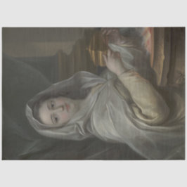 Als Vestal-Jungfrau porträtierte Frau (antikes Rom Seidenpapier