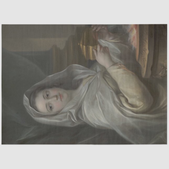 Als Vestal-Jungfrau porträtierte Frau (antikes Rom Seidenpapier (Vorderseite)