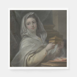 Als Vestal-Jungfrau porträtierte Frau (antikes Rom Serviette