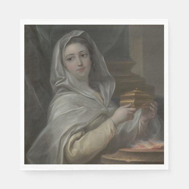 Als Vestal-Jungfrau porträtierte Frau (antikes Rom Serviette (Vorderseite)