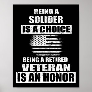 Als Veteran der US Army Solider Independence Veter Poster