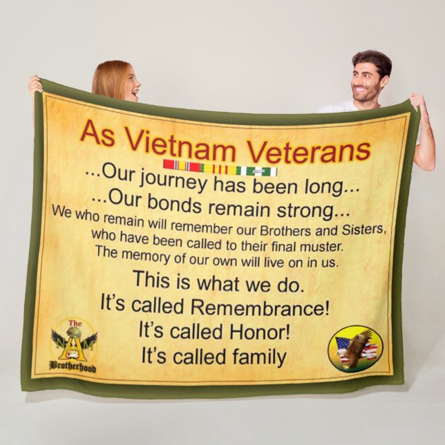 ALS VIETNAM VETERANS FLEECEDECKE (Beispiel)