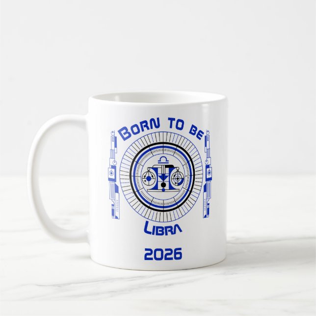 Als Waage geboren Kaffeetasse (Links)