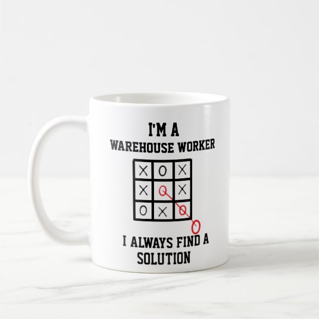 Als Warehouse-Mitarbeiter finde ich immer eine Lös Kaffeetasse (Links)