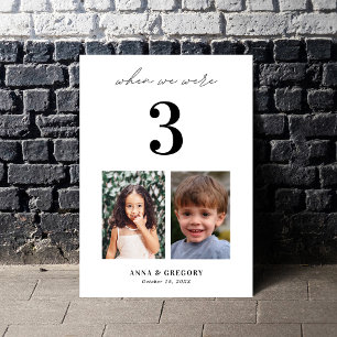 Als wir 3 Fotos im Kindesalter waren 12x18 Tischnu Einladung