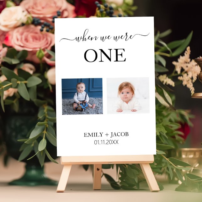 Als wir alt waren Modernes Hochzeitsempfang Party Tischnummer (Von Creator hochgeladen)