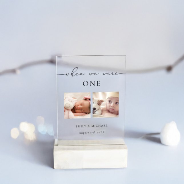 Als wir älter waren, unterzeichnete die Tischnumme Acryleinladungen (Von Creator hochgeladen)