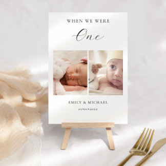 Als wir älter waren, unterzeichnete die Tischnumme Tischnummer