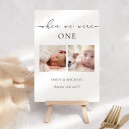 Als wir älter waren, unterzeichnete die Tischnumme Tischnummer