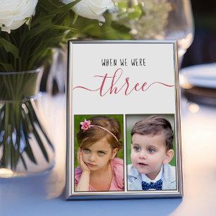 Als wir drei waren Kinderfotos Skript Hochzeit Tischnummer