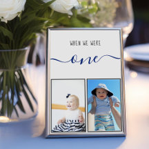 Als wir eine moderne Blue-Handwriting-Hochzeit war