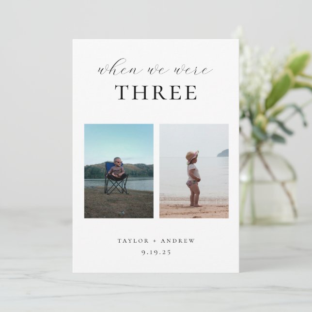 Als wir Foto Hochzeit Tischnummer waren (Stehend Vorderseite)