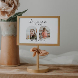 Als wir Tischnummer für Kinderfotos waren