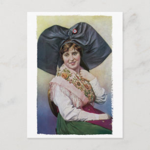 Alsace Girl Postcard Postkarte