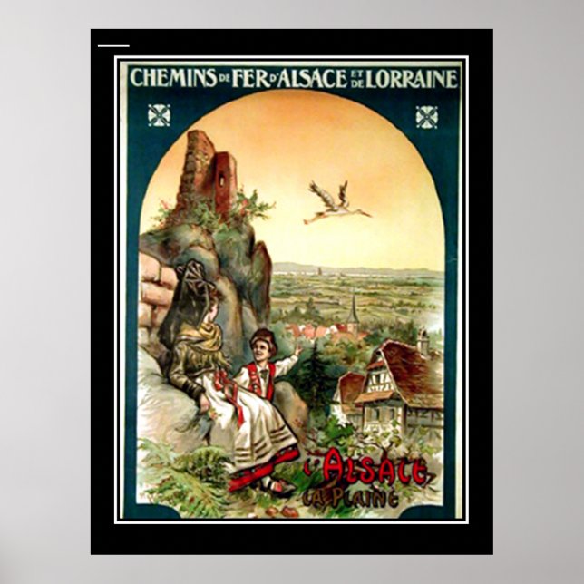 Alsace & Lorraine vintage poster Frankreich (Vorne)