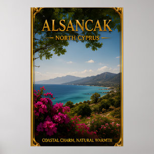 Alsancak Nordzypern Berg Meer Flucht Poster