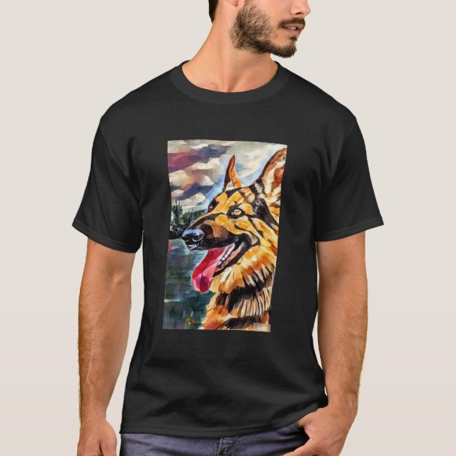 Alsatian German Shepherd T-Shirt (Vorderseite)