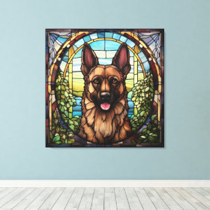 Alsatian Hund Leinwand Art