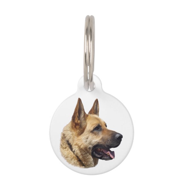 Alsatisches Schäferhundportrait Haustiermarke (Vorderseite)