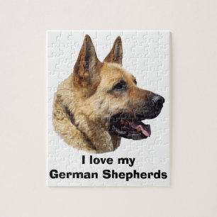Alsatisches Schäferhundportrait Puzzle