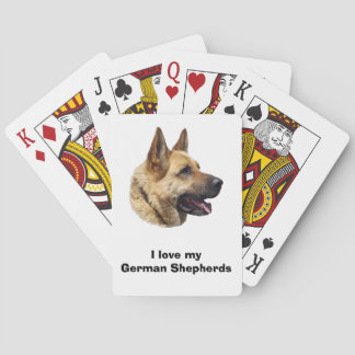 Alsatisches Schäferhundportrait Spielkarten
