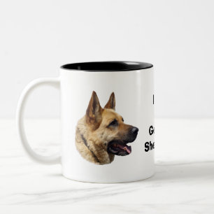 Alsatisches Schäferhundportrait Zweifarbige Tasse