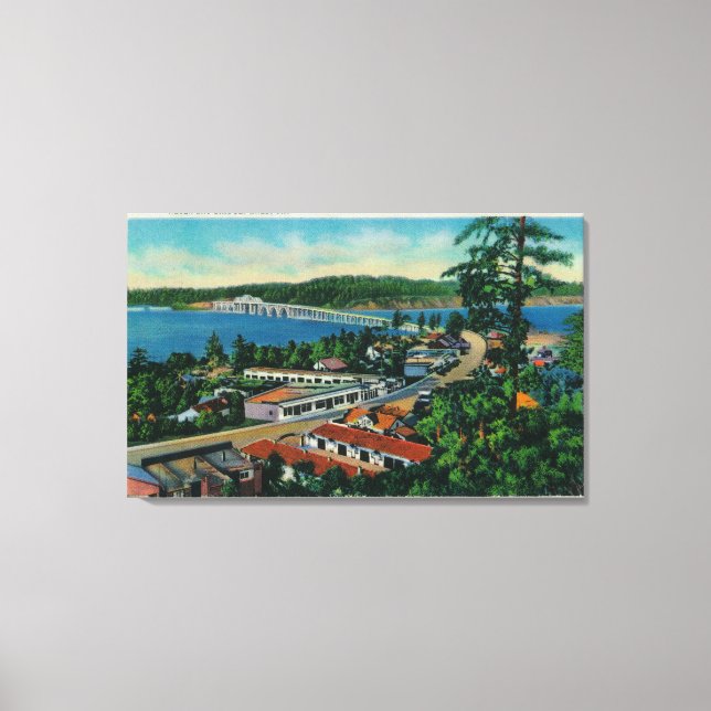 Alsea Bay Bridge in Waldport, Oregon Leinwanddruck (Vorderseite)