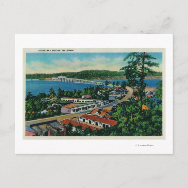 Alsea Bay Bridge in Waldport, Oregon Postkarte (Vorderseite)