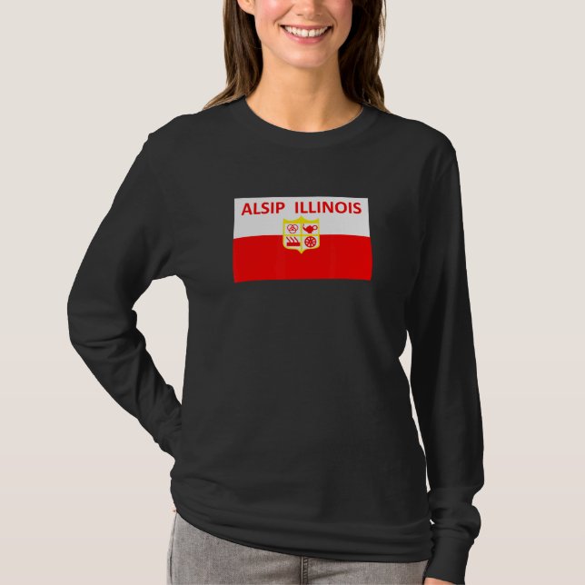 Alsip Illinois Flag T-Shirt (Vorderseite)