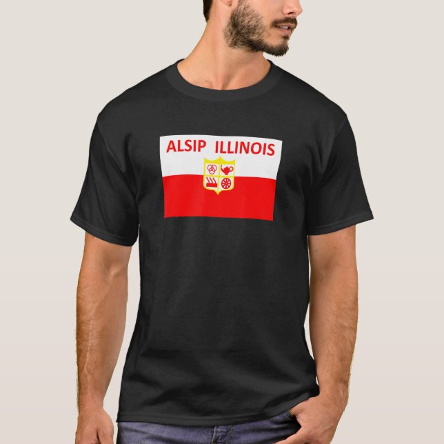 Alsip Illinois Flag T-Shirt (Vorderseite)