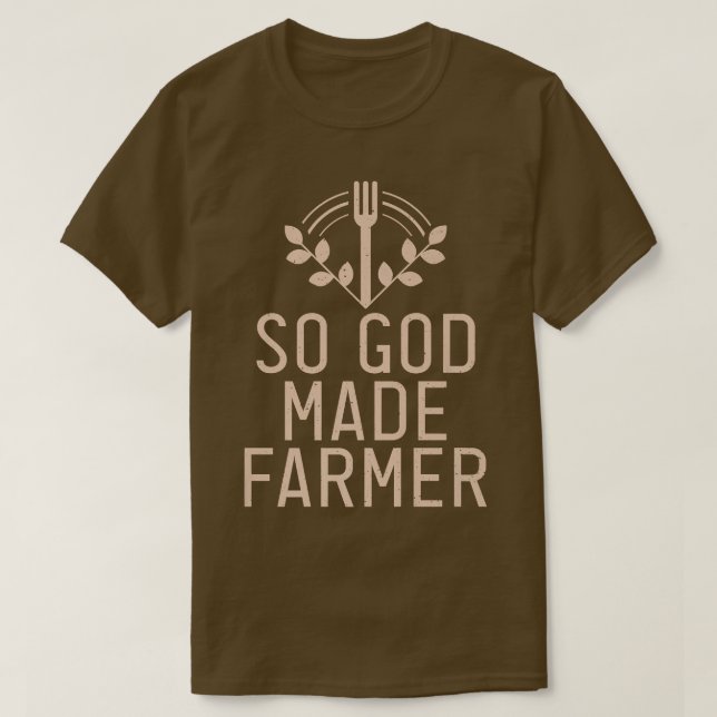 Also baute Gott Bauer Farm Lover Farm T-Shirt (Design vorne)