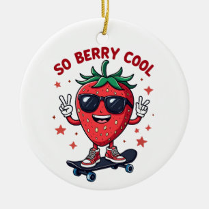 Also Berry Cool Frucht Lover Strawberry Saison Keramik Ornament