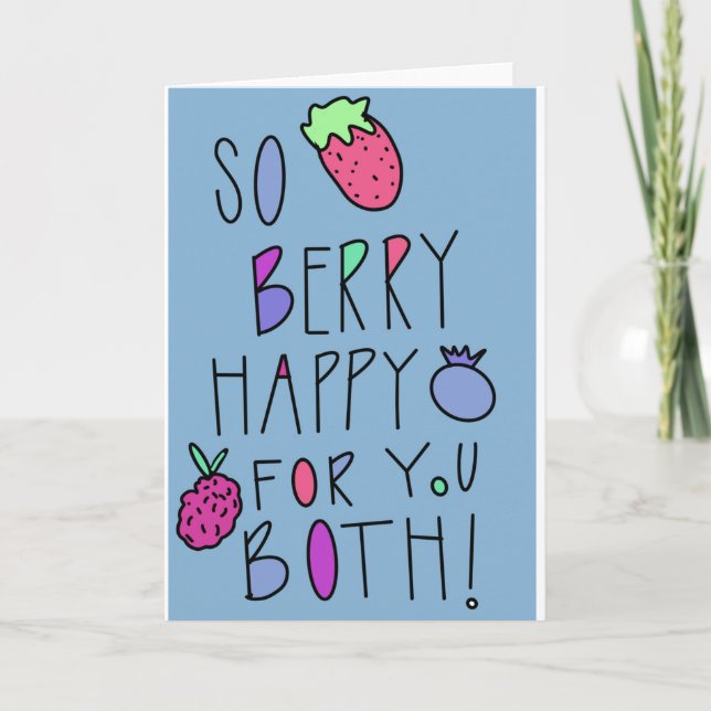 Also Berry Happy für Sie Hochzeit/Baby-Karte Karte (Vorderseite)