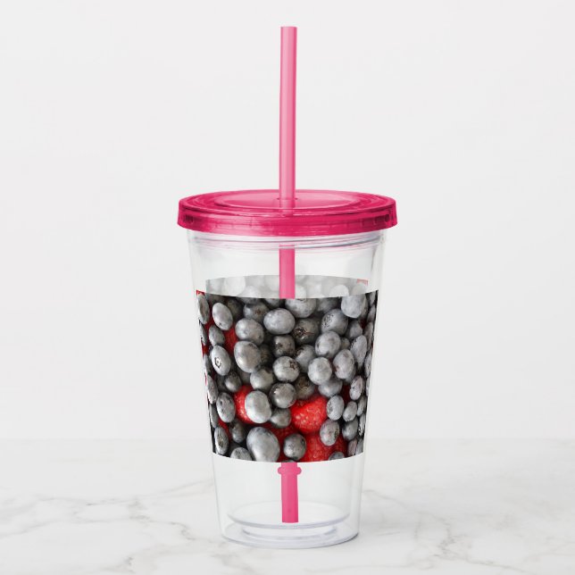 Also Berry Lovely - Akryllischer Sipper Tumbler Acryltrinkbecher (Vorderseite)