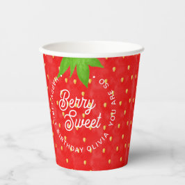 Also Berry Sweet Strawberry Birthday Pappbecher