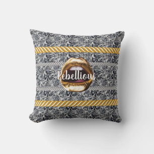 Also Chic Wild Muster Gold Lips Geschenk Schönheit Kissen