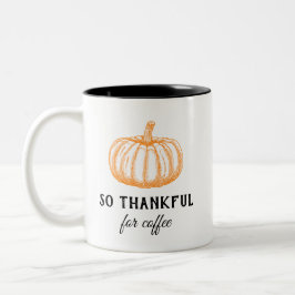 Also dankbar für Kaffee Pumpkin Zwei-Tone-Tasse Zweifarbige Tasse