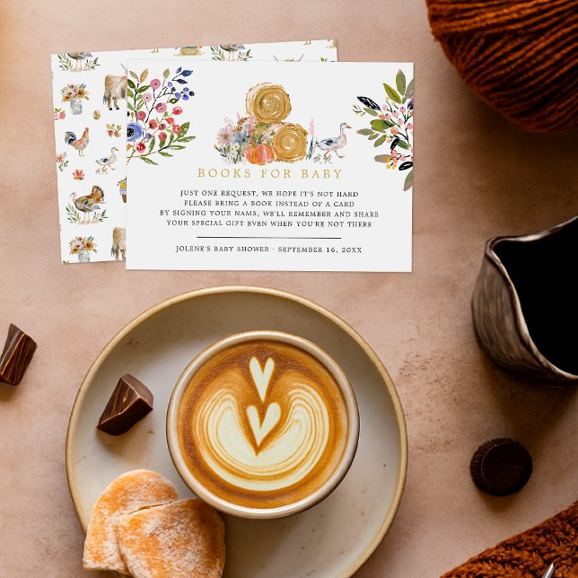 Also danke für Sie | Babyduschbücher im Herbst Begleitkarte (Von Creator hochgeladen)