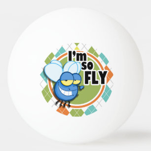Also Fly! Farbenfrohe Raute Muster Tischtennisball