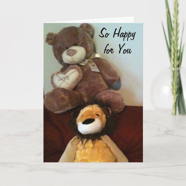 ALSO GLÜCKLICH ÜBER IHRE ADOPTION NEWS KARTE (Vorderseite)