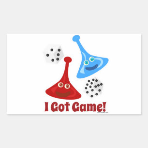 Also Got ich Game Rechteckiger Aufkleber